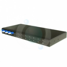 16 Way E2000 Singlemode loaded 19' 1U BLACK Patchpanel