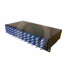 96 Way LC Singlemode Duplex loaded 19" 2u loaded BLACK Patchpanel