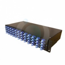 24 Way LC Singlemode Duplex loaded 19" 2u loaded BLACK Patchpanel